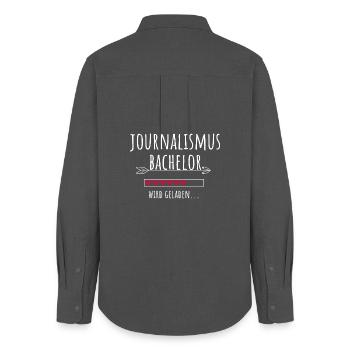 Journalismus Bachelor Studium Studentin Geschenk - Frauen Oxford Hemd - Anthrazit - Hinten - AI Model Female 172 light (172cm)