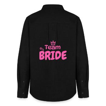 Team Bride JGA - Women's Oxford Shirt - black - Back - AI Model Female 172 light (172cm)