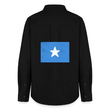 Flag of Somalia - Women's Oxford Shirt - black - Back - AI Model Female 172 light (172cm)