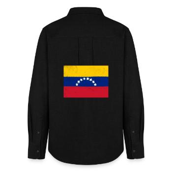 Drapeau du Venezuela - Chemise Oxford Femme - noir - Dos - AI Model Female 172 light (172cm)