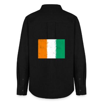 Drapeau de la Côte d’Ivoire - Chemise Oxford Femme - noir - Dos - AI Model Female 172 light (172cm)