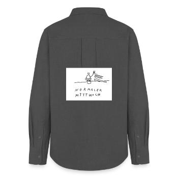normaler_Mittwoch - Women's Oxford Shirt - anthracite - Back - AI Model Female 172 light (172cm)