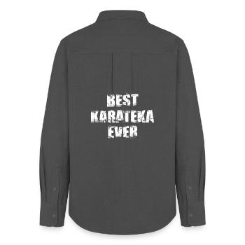 Best Karateka of All Time - Women's Oxford Shirt - anthracite - Back - AI Model Female 172 light (172cm)