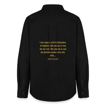 T-Shirt Guido Gozzano T-Shirt literarischer Text - Frauen Oxford Hemd - Schwarz - Hinten - AI Model Female 172 light (172cm)