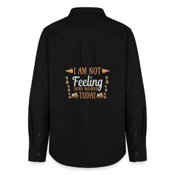 Not feeling workly sloth - Frauen Oxford Hemd - Schwarz - Hinten - AI Model Female 172 light (172cm)