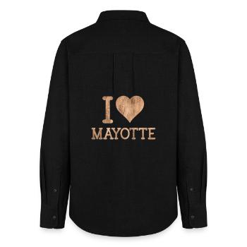 MAYOTTE T-SHIRT - Frauen Oxford Hemd - Schwarz - Hinten - AI Model Female 172 light (172cm)
