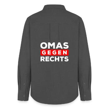 Grannies against the right - Women's Oxford Shirt - anthracite - Back - AI Model Female 172 light (172cm)