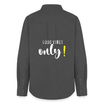 Good.vibes.only - Frauen Oxford Hemd - Anthrazit - Hinten - AI Model Female 172 light (172cm)