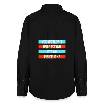 You Wouldn't Understand It's An Inside Joke Spruch - Frauen Oxford Hemd - Schwarz - Hinten - AI Model Female 172 light (172cm)