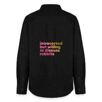 Rabbit - Women's Oxford Shirt - black - Back - AI Model Female 172 light (172cm)