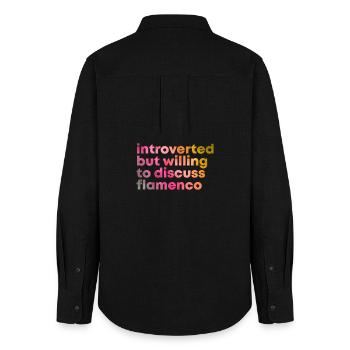 Flamenco - Women's Oxford Shirt - black - Back - AI Model Female 172 light (172cm)