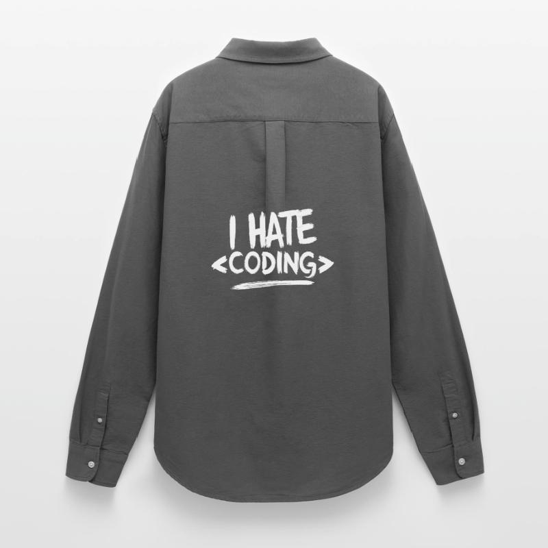 Je déteste coder Programmeur Web Chemise Oxford Femme