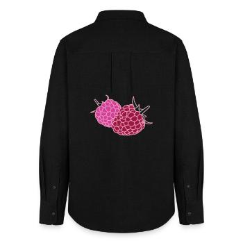 Raspberry Duo Pop Art - Women's Oxford Shirt - black - Back - AI Model Female 172 light (172cm)