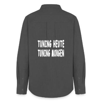 tuning - Women's Oxford Shirt - anthracite - Back - AI Model Female 172 light (172cm)