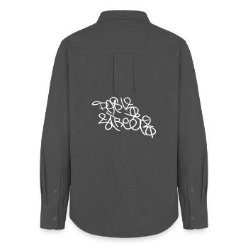 Paris Street Art Souvenir on Parisian Streets - Women's Oxford Shirt - anthracite - Back - AI Model Female 172 light (172cm)