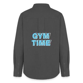 Gym Time - Women's Oxford Shirt - anthracite - Back - AI Model Female 172 light (172cm)