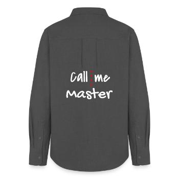 Master 2026 Abschluss Promotion Sponsion - Frauen Oxford Hemd - Anthrazit - Hinten - AI Model Female 172 light (172cm)