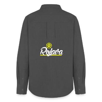 Rojava kurd - Women's Oxford Shirt - anthracite - Back - AI Model Female 172 light (172cm)