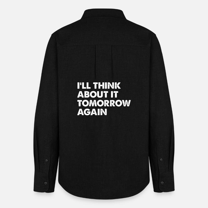 I'll Think About It Tomorrow Again - Women's Oxford Shirt - black