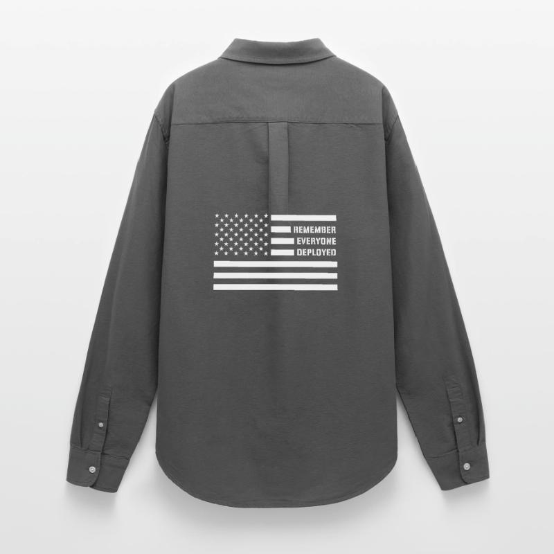 Remember Everyone Deployed RED Friday Troops Women's Oxford Shirt