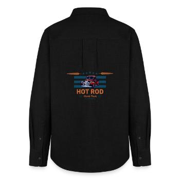 hot rod / hot rods - Women's Oxford Shirt - black - Back - AI Model Female 172 light (172cm)