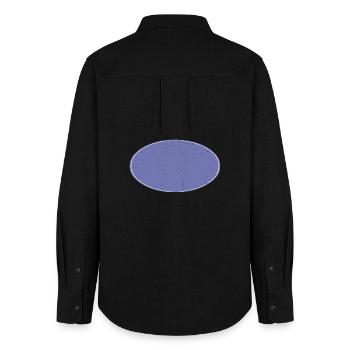Oval Background Dirty Purple - Women's Oxford Shirt - black - Back - AI Model Female 172 light (172cm)