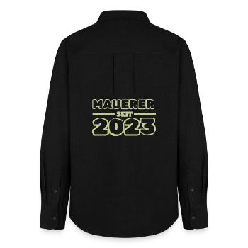 2023 - Women's Oxford Shirt - black - Back - AI Model Female 172 light (172cm)
