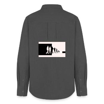 Silhouettes in transition - Women's Oxford Shirt - anthracite - Back - AI Model Female 172 light (172cm)