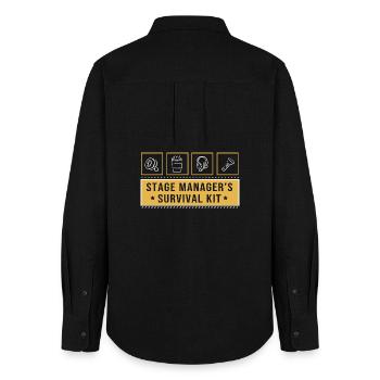 Stage Manager - Women's Oxford Shirt - black - Back - AI Model Female 172 light (172cm)