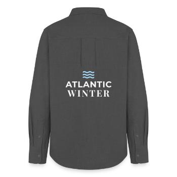 ATLANTEA - Atlantic Winter Edition - Chemise Oxford Femme - charbon - Dos - AI Model Female 172 light (172cm)