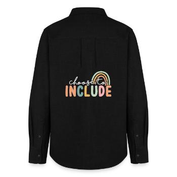 Choose It To Include Rainbow - Women's Oxford Shirt - black - Back - AI Model Female 172 light (172cm)