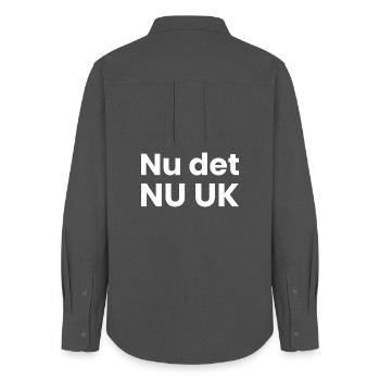 NOW the Nook Anti USA - Women's Oxford Shirt - anthracite - Back - AI Model Female 172 light (172cm)