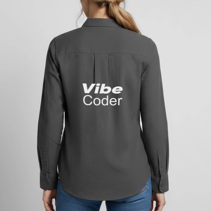 Techno-utopia: Vibe Coder Women's Oxford Shirt