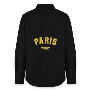 PARIS  17. Arrondissement - Frauen Oxford Hemd - Schwarz - Hinten - AI Model Female 172 light (172cm)