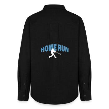 HOME RUN - Women's Oxford Shirt - black - Back - AI Model Female 172 light (172cm)
