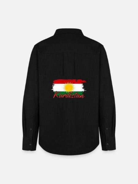 Kurdische Flagge mit Kurdistan Kurden - Frauen Oxford Hemd - Schwarz