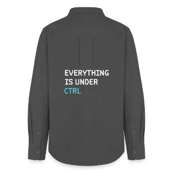 Funny Programming – Programmierer, Softwareingenieur, - Frauen Oxford Hemd - Anthrazit - Hinten - AI Model Female 172 light (172cm)