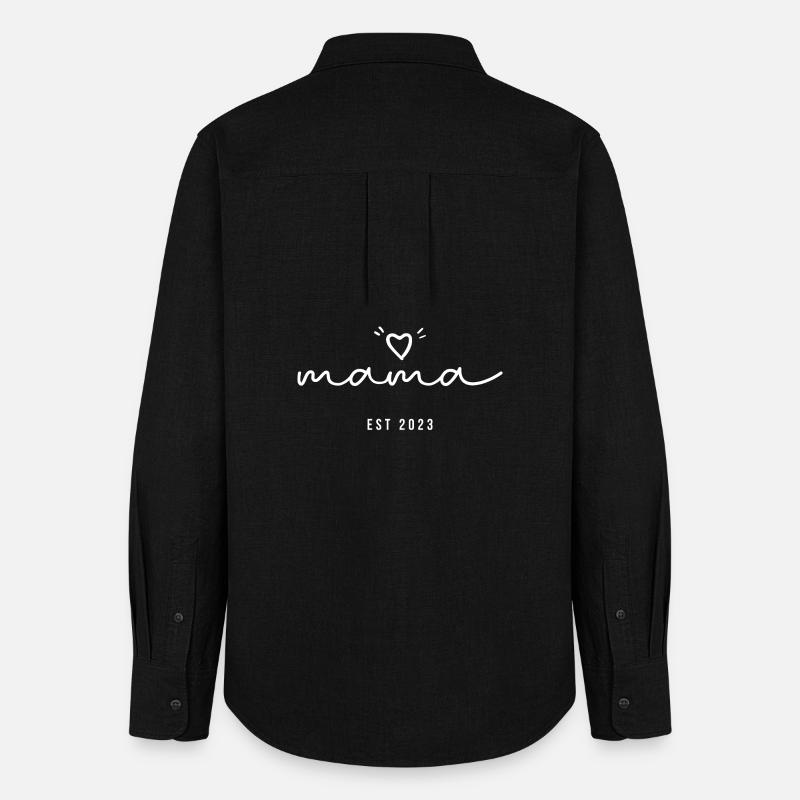 Mama seit 2023 | Geschenk zum Muttertag - Frauen Oxford Hemd - Schwarz