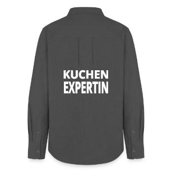 Cake - Women's Oxford Shirt - anthracite - Back - AI Model Female 172 light (172cm)