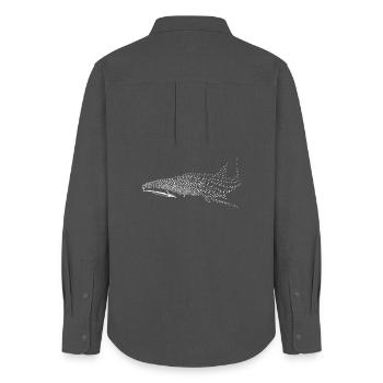 Whale shark - Women's Oxford Shirt - anthracite - Back - AI Model Female 172 light (172cm)