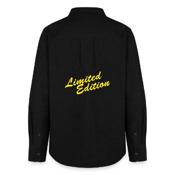 Limited Edition - Frauen Oxford Hemd - Schwarz - Hinten - AI Model Female 172 light (172cm)