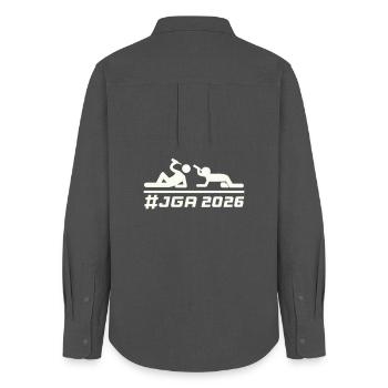 JGA 2026 - Women's Oxford Shirt - anthracite - Back - AI Model Female 172 light (172cm)
