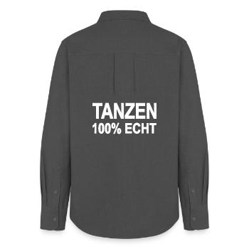 Danser - Chemise Oxford Femme - charbon - Dos - AI Model Female 172 light (172cm)