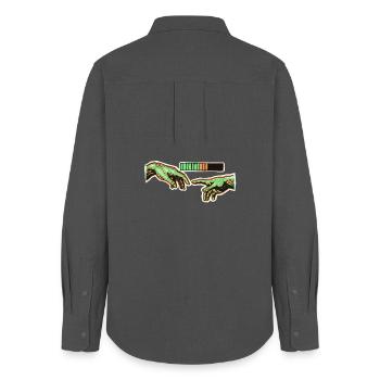 Human Connection Loading - Women's Oxford Shirt - anthracite - Back - AI Model Female 172 light (172cm)