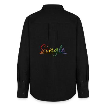 Pride Shirt Single - Women's Oxford Shirt - black - Back - AI Model Female 172 light (172cm)