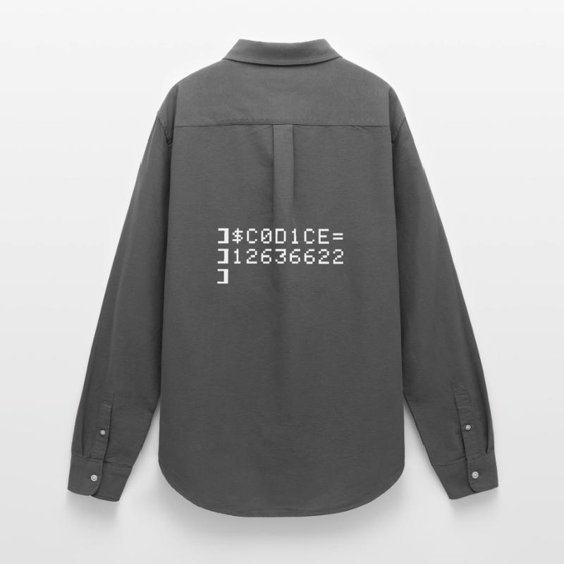 C0D1CE Codice 8-Bit Esadecimal Code Nerd Pix Chemise Oxford Femme