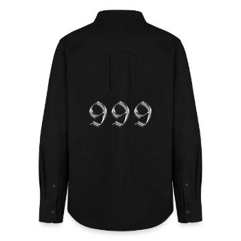 Angel Number 999 Veröffentlichungen - Frauen Oxford Hemd - Schwarz - Hinten - AI Model Female 172 light (172cm)