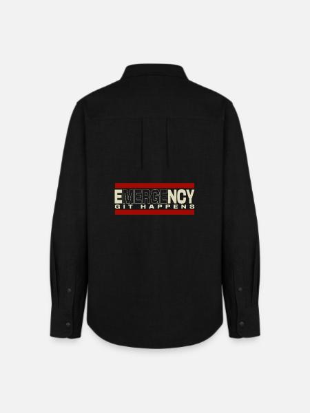 Nerd geek emergency git happens - Frauen Oxford Hemd - Schwarz