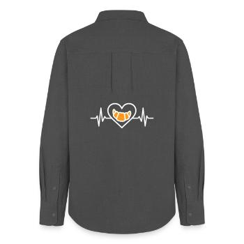 Croissant Coeur Gourmet Breakfast - Women's Oxford Shirt - anthracite - Back - AI Model Female 172 light (172cm)