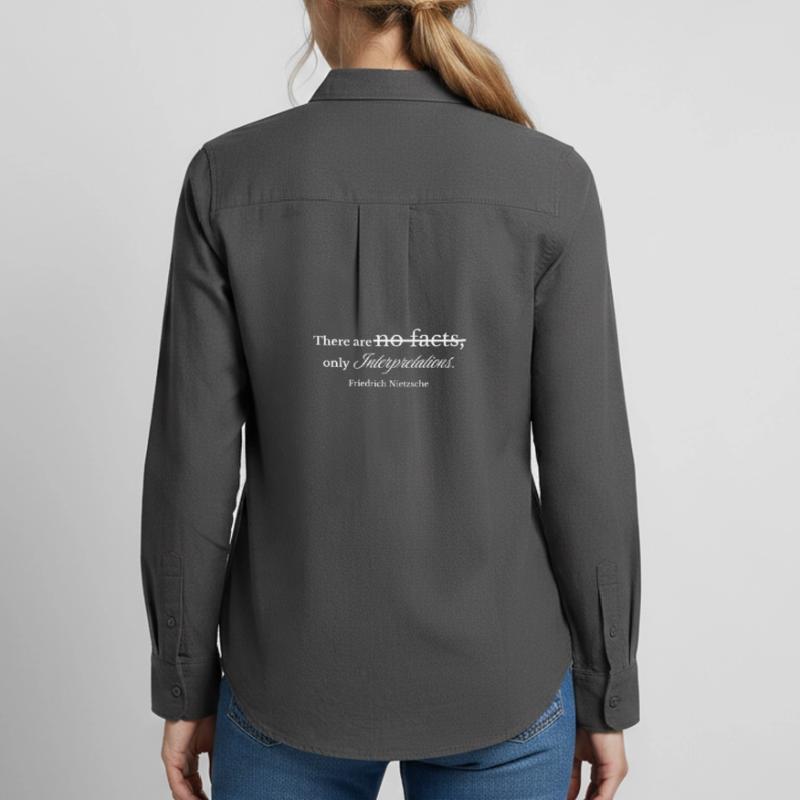 Des interprétations plutôt que des faits - Vintage Script Chemise Oxford Femme